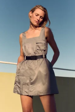 Spray Bubble Hem Dress 818