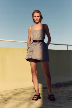 Spray Bubble Hem Dress 818