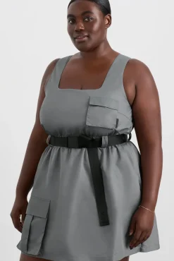 Spray Bubble Hem Dress 818