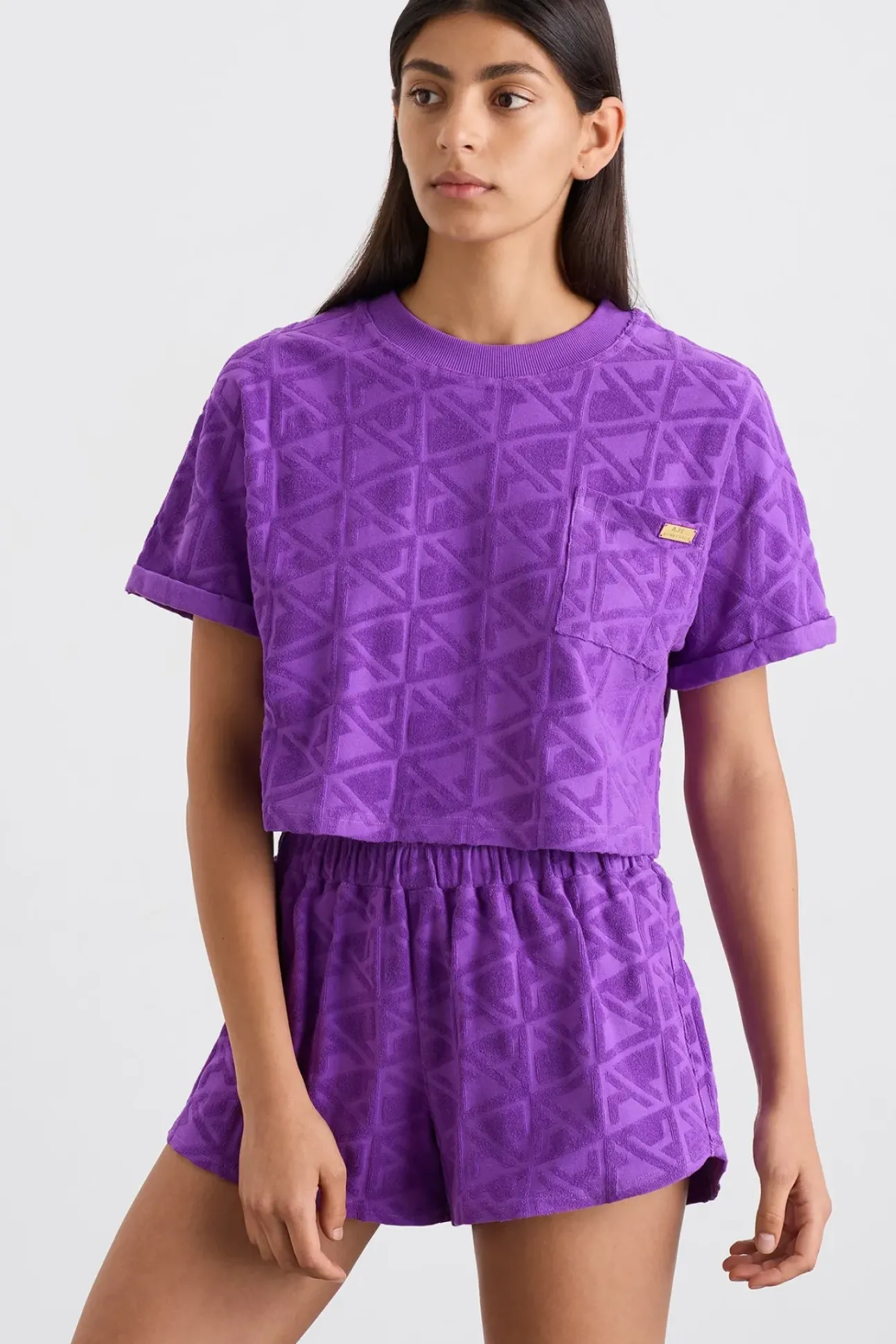 Terry Cropped Tee 416