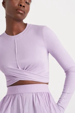 Twist Front Long Sleeve Crop Top 328