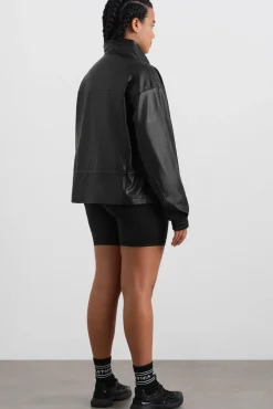 Vegan Leather Ruched Jacket 770