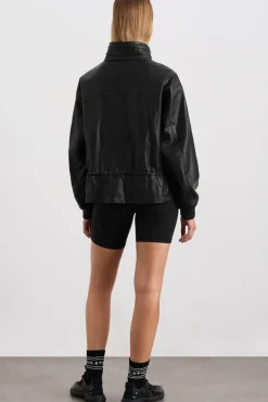 Vegan Leather Ruched Jacket 770