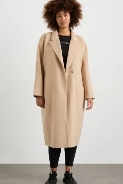 Wool Blend Long Line Coat 773