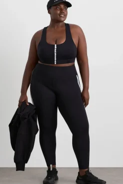 Zip Front Logo Mesh Bra 329