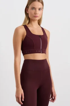 Zip Front Logotape Sports Bra 319