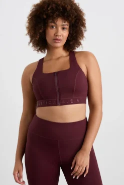 Zip Front Logotape Sports Bra 319