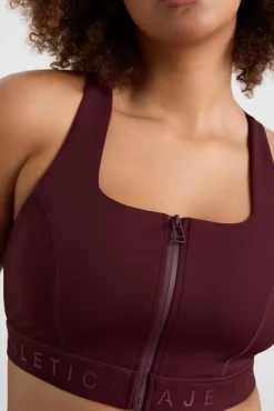 Zip Front Logotape Sports Bra 319