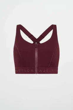 Zip Front Logotape Sports Bra 319