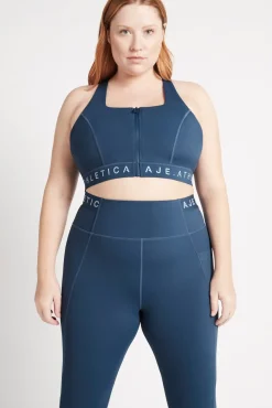 Zip Front Logotape Sports Bra 319