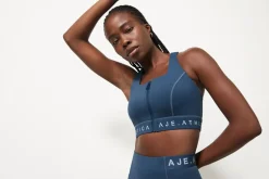 Zip Front Logotape Sports Bra 319