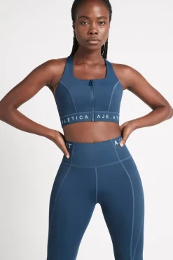 Zip Front Logotape Sports Bra 319