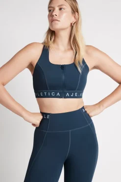 Zip Front Logotape Sports Bra 319