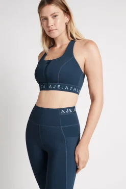 Zip Front Logotape Sports Bra 319