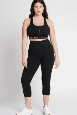 Zip Front Logotape Sports Bra 319