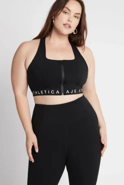 Zip Front Logotape Sports Bra 319