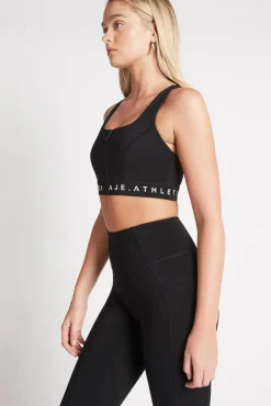 Zip Front Logotape Sports Bra 319