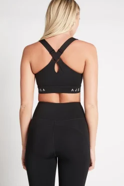 Zip Front Logotape Sports Bra 319