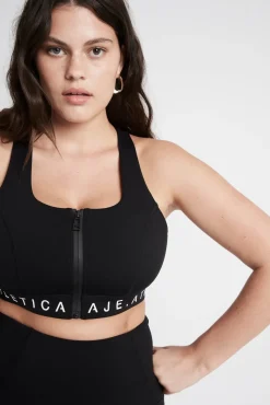 Zip Front Logotape Sports Bra 319