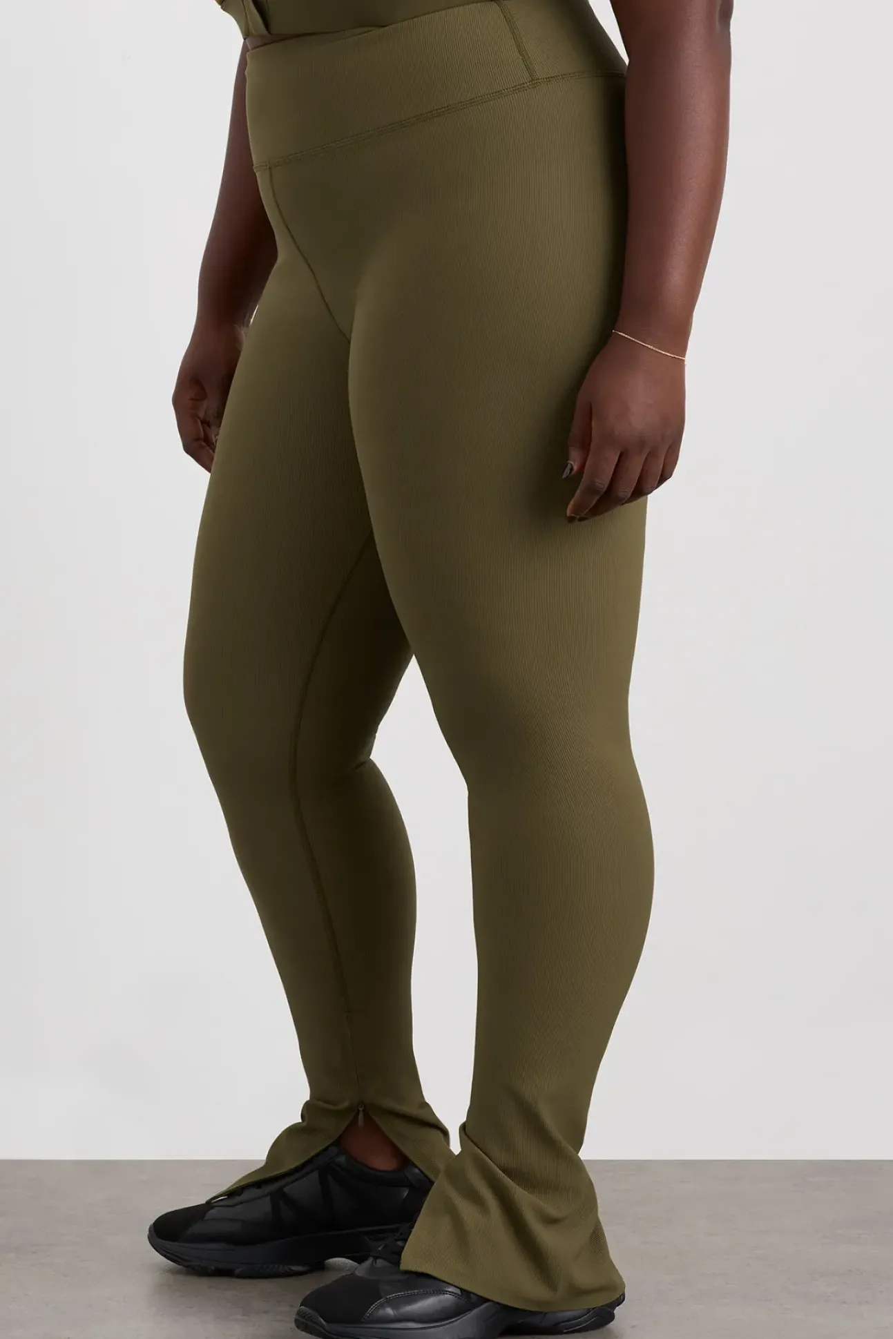 Zip Hem Full Length Legging 205